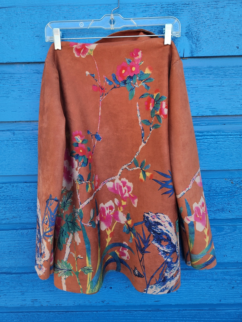 FDJ Floral Rust Open-Front Blazer - Picture 8 of 9